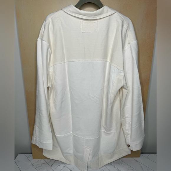 Free People “We the Free Cassandra” Oversized Blazer — Ivory / Cream, Size Large - Picture 3 of 6